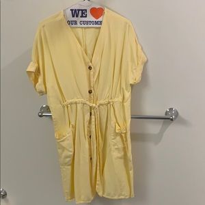 Zara yellow shift dress NWOT